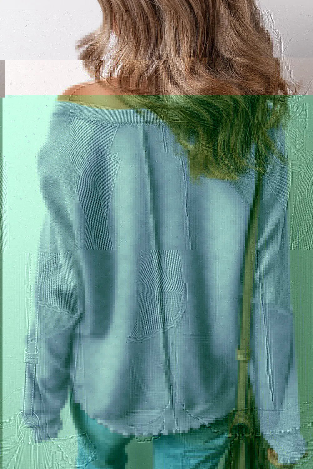 Exposed Seam Long Sleeve Sweatshirt