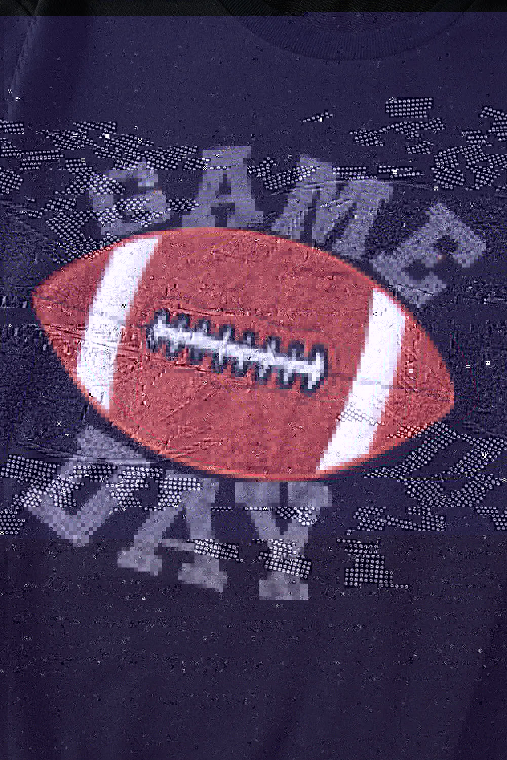 GAME DAY Football Round Neck Long Sleeve Top and Shorts Set