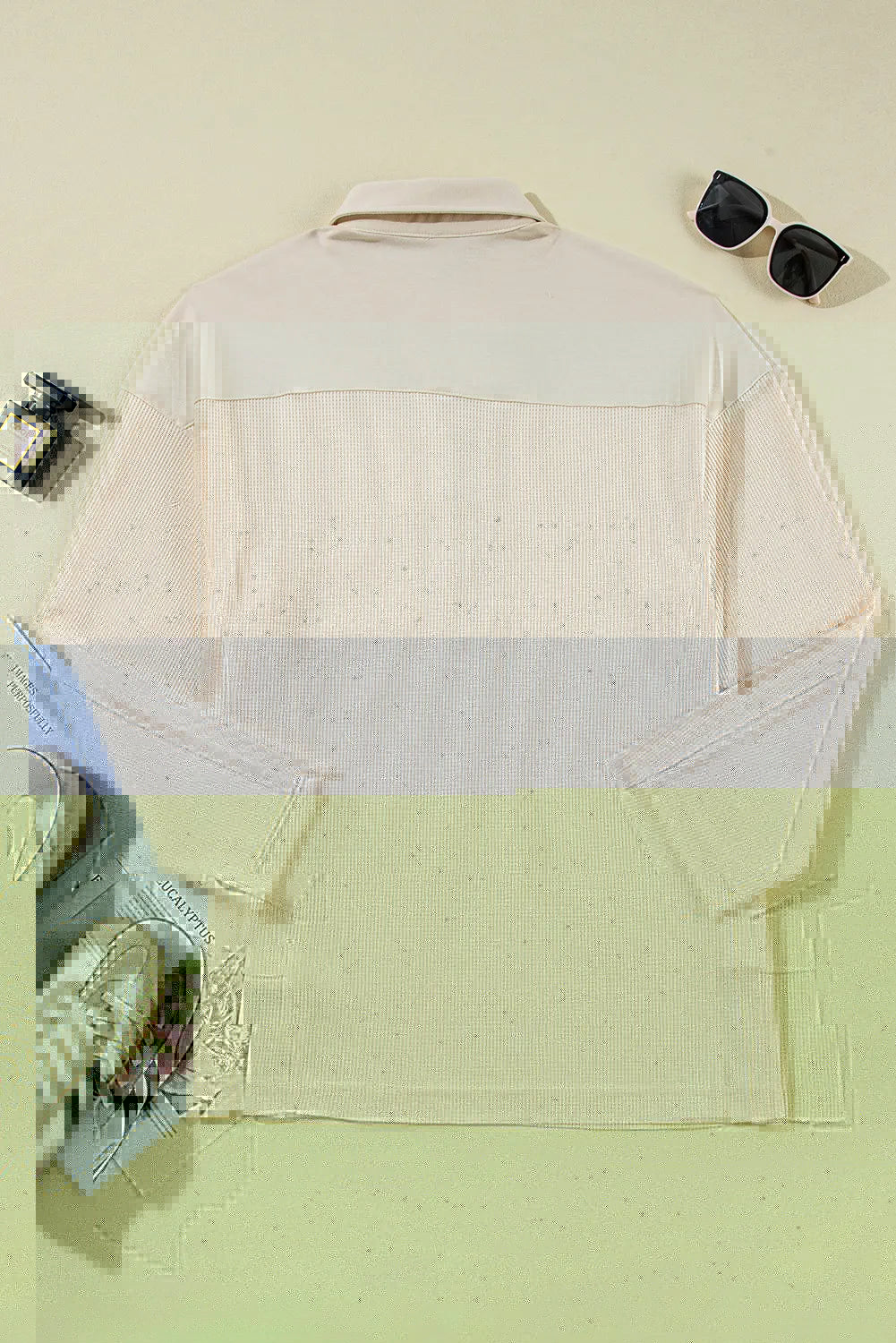 Half Button Long Sleeve Top